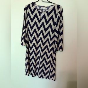 Lightly worn two tone chevron professional dress size medium